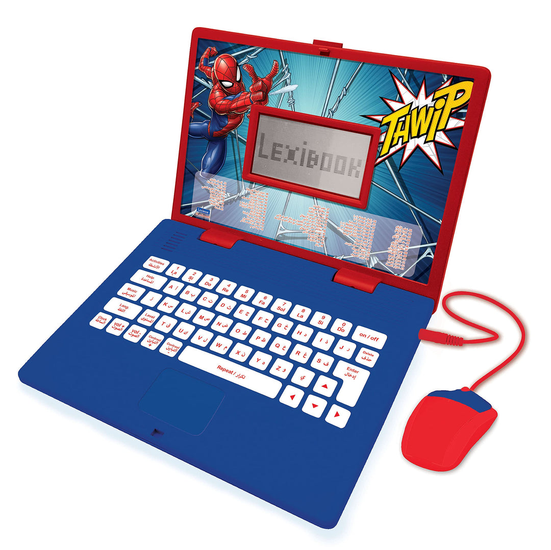 LEXIBOOK JC598SPi13 Mouse Pädagogischer und zweisprachiger Laptop Arabisch/Englisch-Spielzeug für Ki