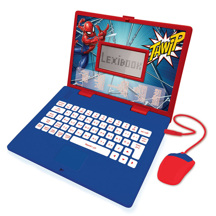 LEXIBOOK JC598SPi13 Mouse Pädagogischer und zweisprachiger Laptop Arabisch/Englisch-Spielzeug für Ki