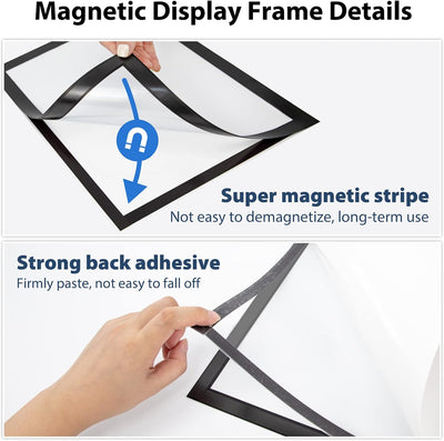 VAIIGO Magnetrahmen Info-Rahmen Selbstklebend mit Magnetverschluss für Informationsrahmen DIN A4 For