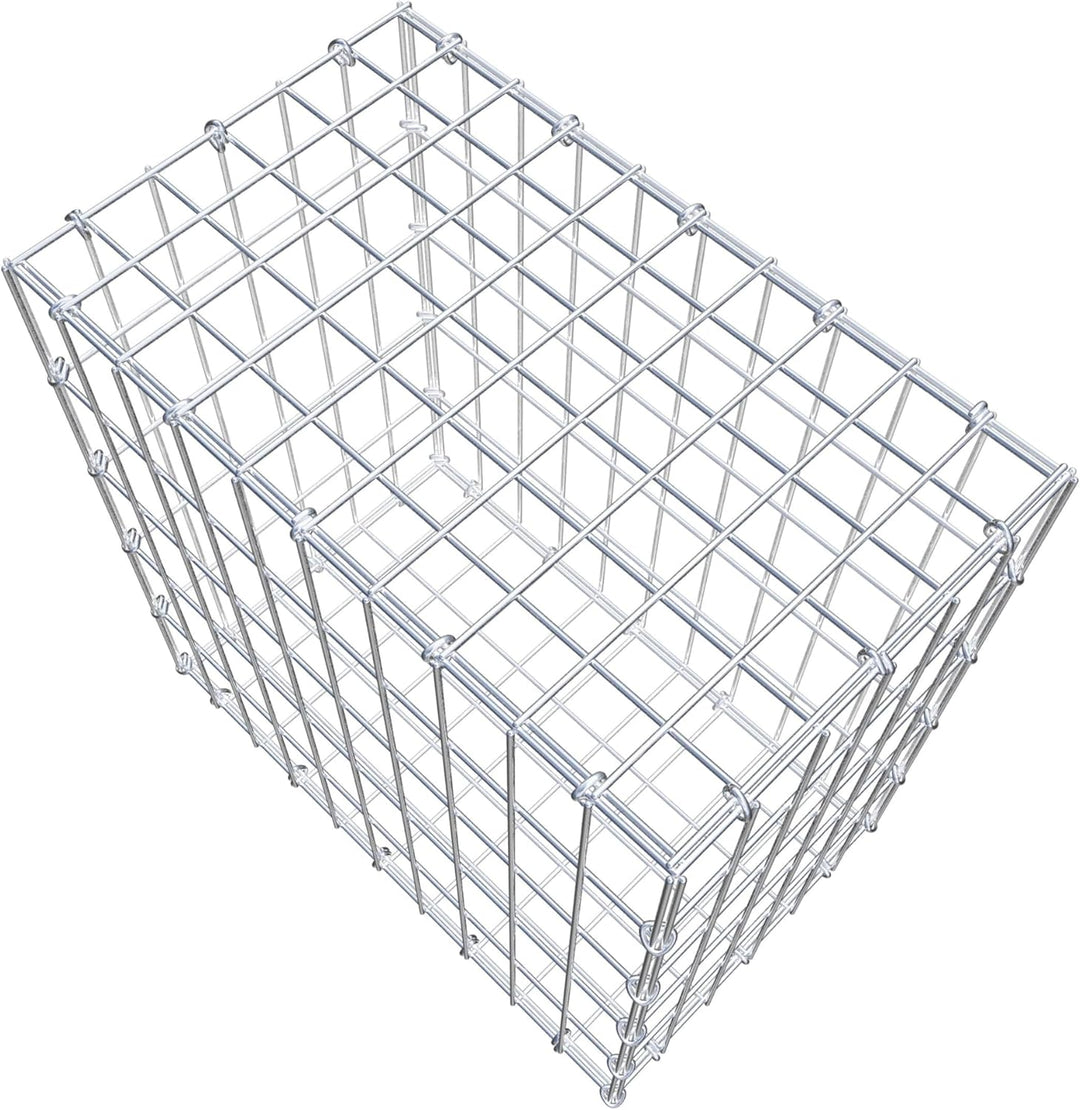 GABIONA Steinkorb-Gabione eckig, Maschenweite 5 x 10 cm, Tiefe 30 cm, Gabione 50 x 50 x 30 cm (L x H