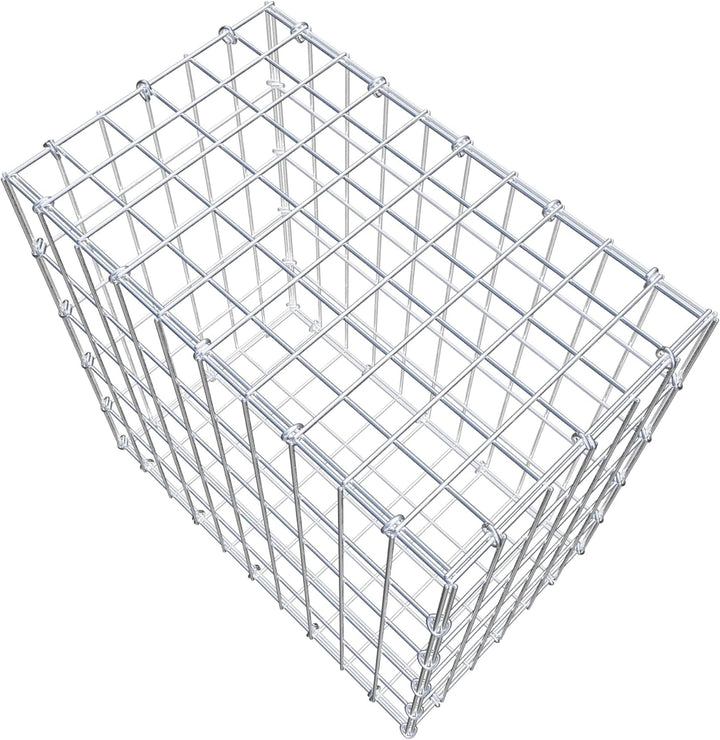 GABIONA Steinkorb-Gabione eckig, Maschenweite 5 x 10 cm, Tiefe 30 cm, Gabione 50 x 50 x 30 cm (L x H