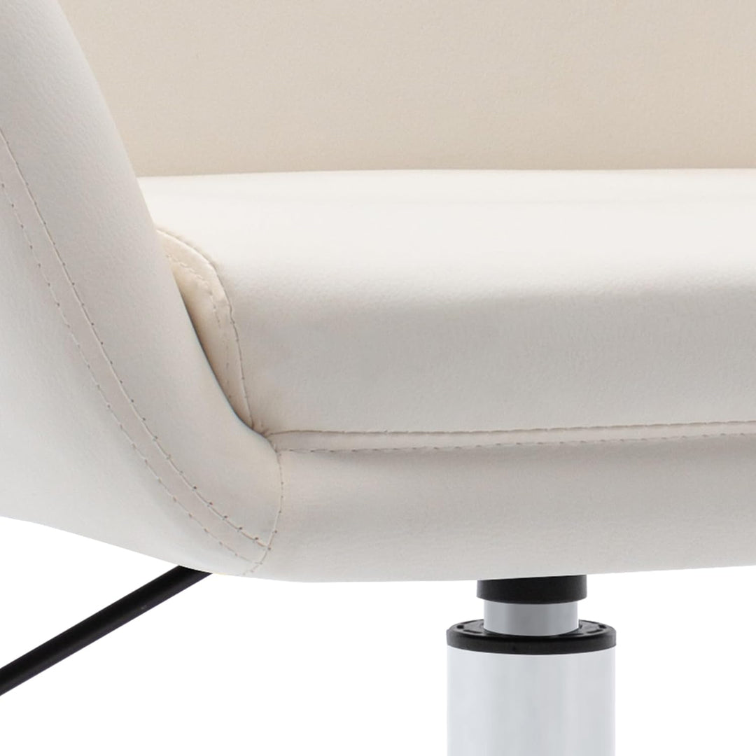 Duhome Schminkstuhl Höhenverstellbar, Lounge Sessel aus Kunstleder Drehbar Cocktailsessel Drehstuhl