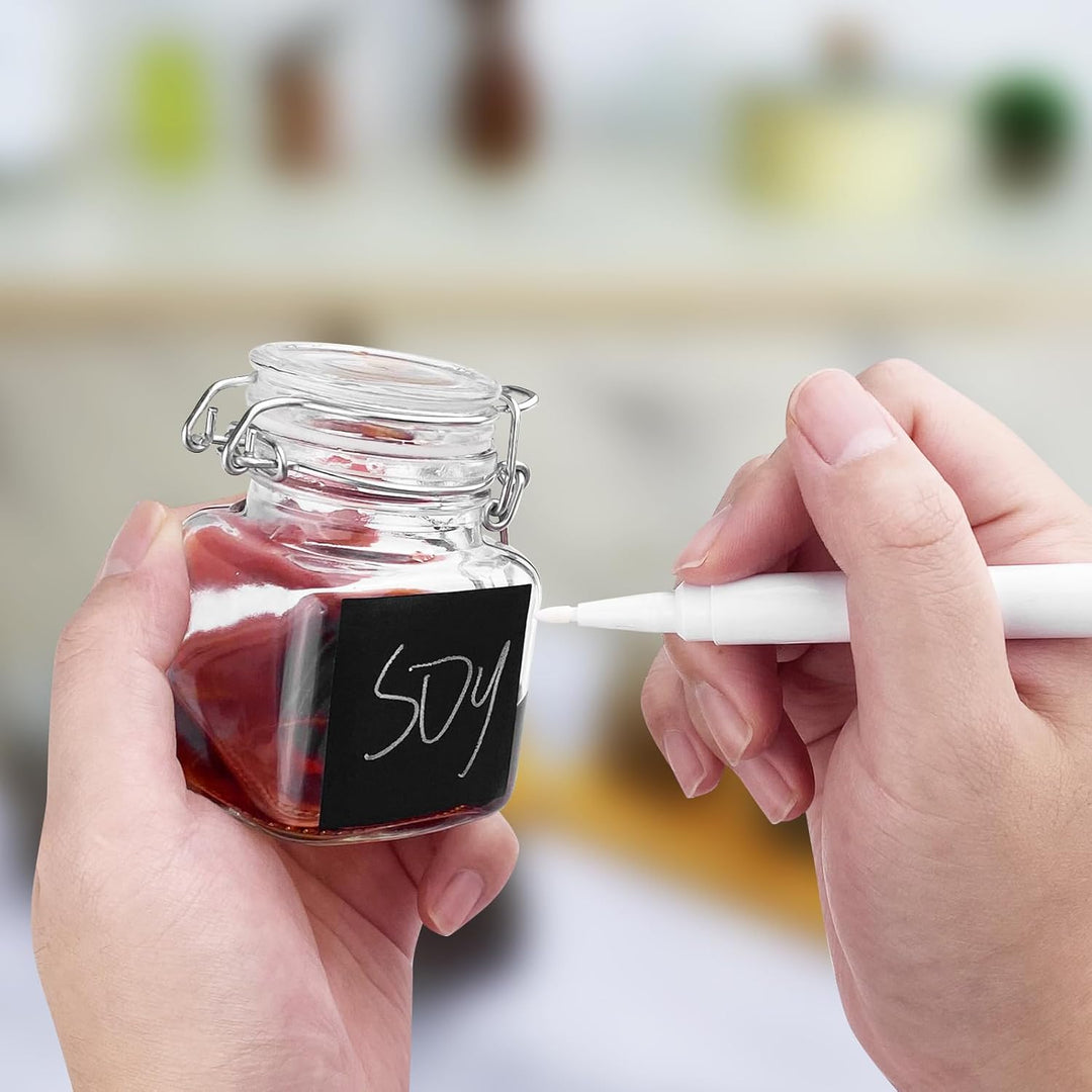 12 Stück Gewürzgläser, Gewürzstreuer mit Stift und Etiketten, Gewürzdosen, Gewürzbehälter mit Bügelv