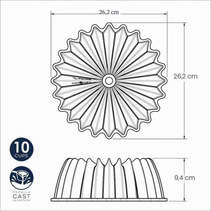 Nordic Ware Brilliance Bundt Pfanne, One Size Bundt Pan, Bundt Pan