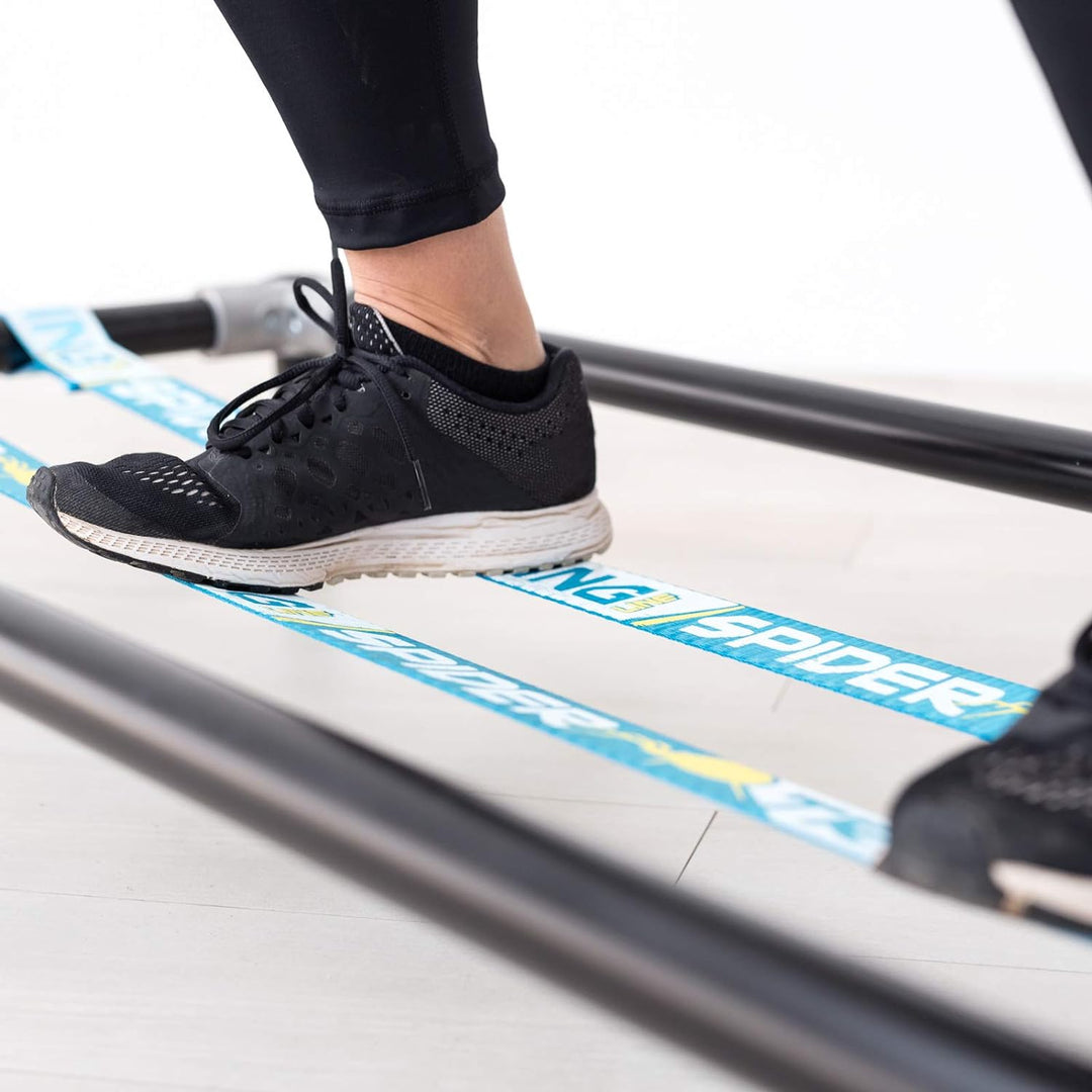 SPIDER SLACKLINE SIS02 - Slackgym - Indoor Slackline mit Verstellbaren Parallelen Lines - Wie im Fit
