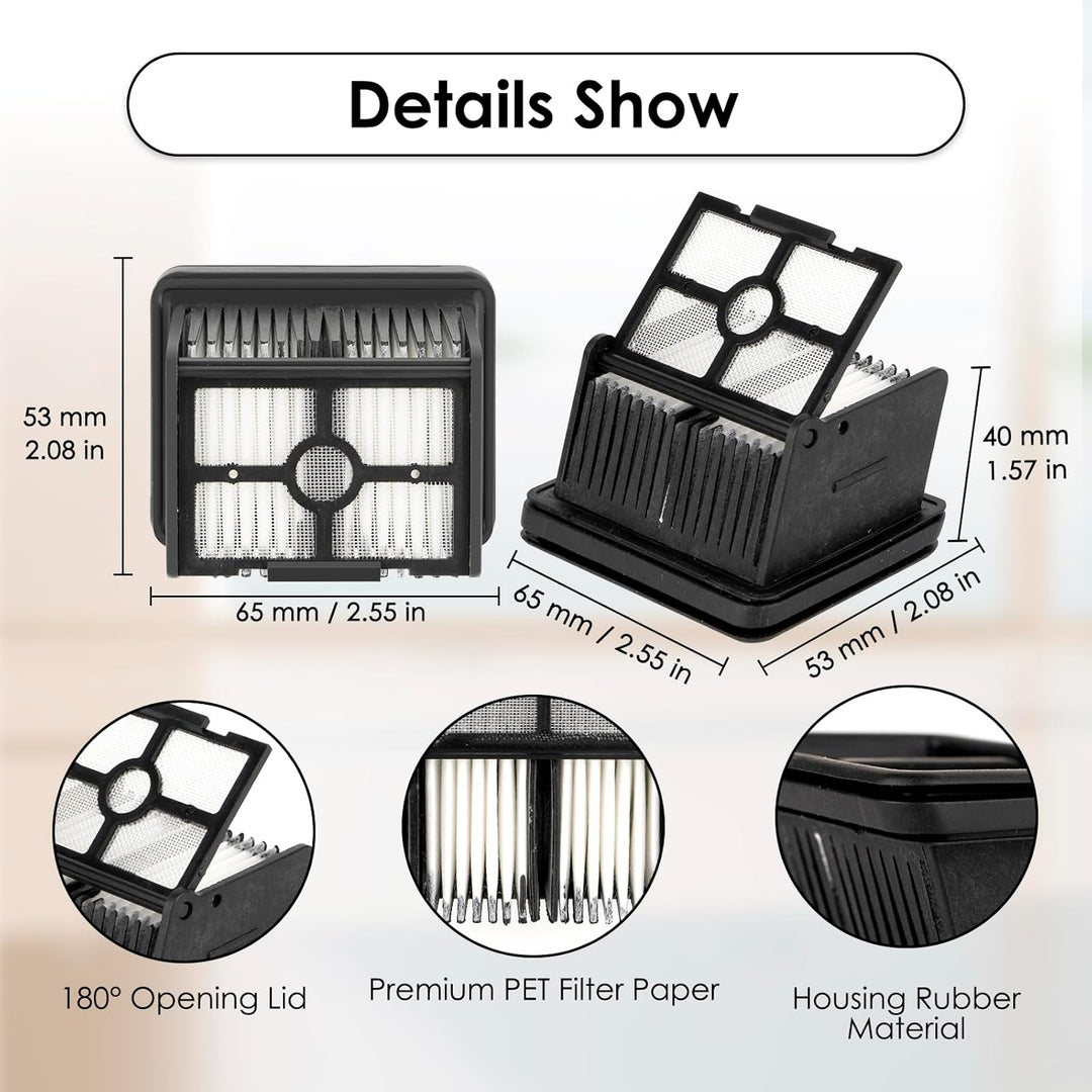 (5 Stück) H15 Pro Ersatz-Bürstenrollen und HEPA-Filter für Dreame H15 Pro/ H15 Mix/ H12 Pro FlexReac