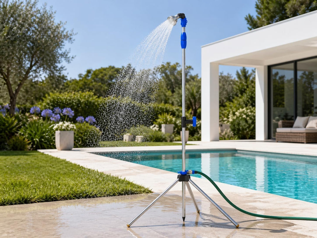 O'FRESH Sprühnebel Terrasse und Garten - Nebelgerät mit Gartendusche - Outdoor-Nebelgerät mit 5 Edel
