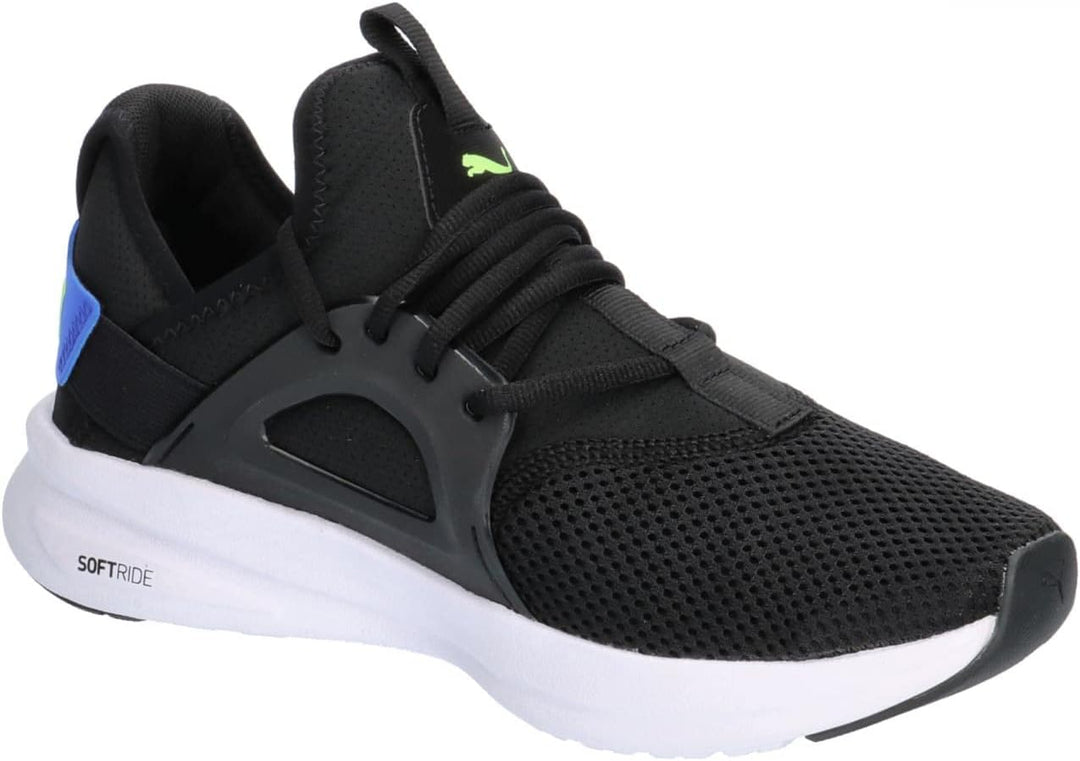 PUMA Herren Softride Enzo Evo Sneaker 44.5 EU Puma Black Fizzy Lime Royal Sapphire, 44.5 EU Puma Bla