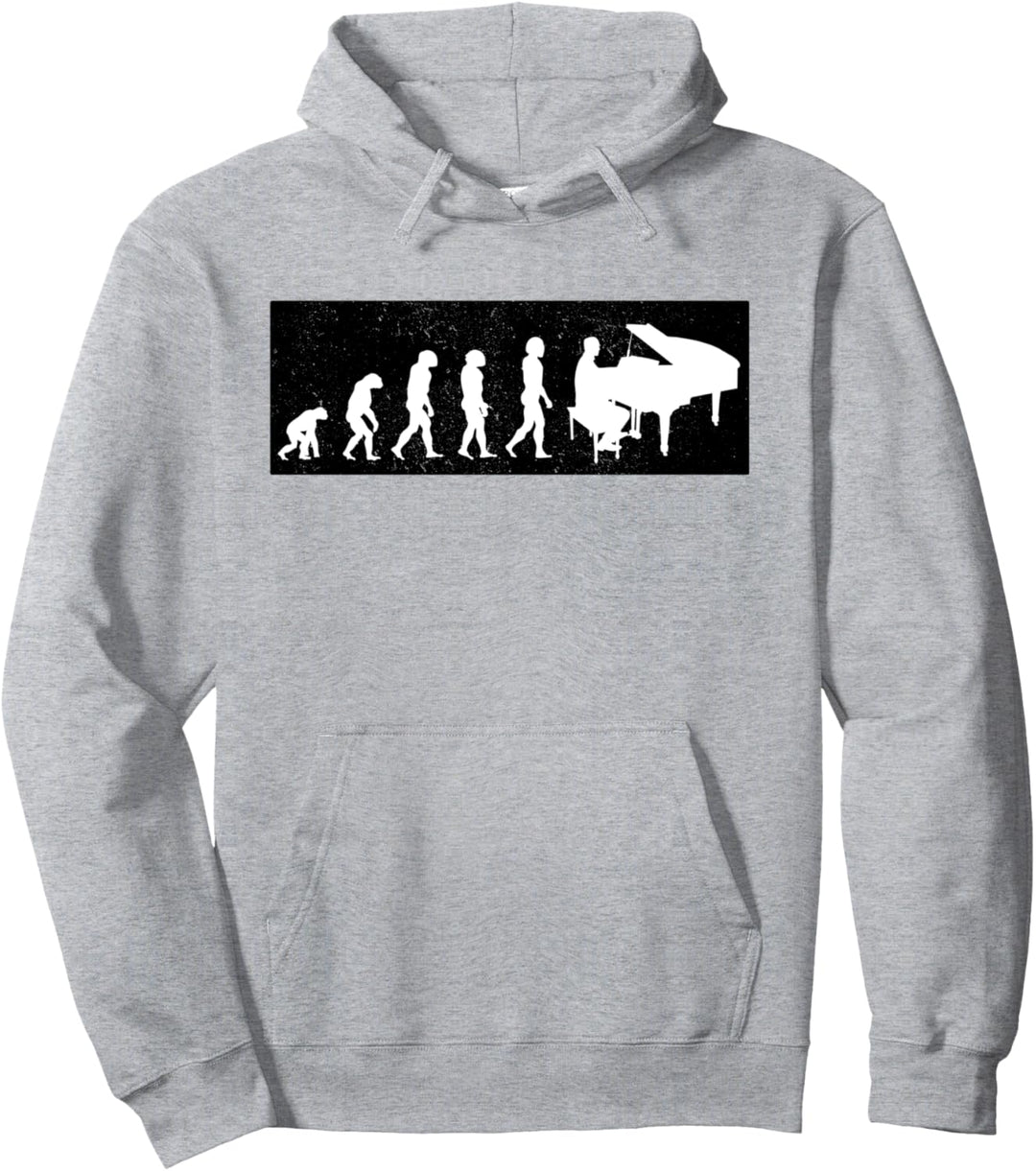 Evolution Klaviermusiker Musik Pullover Hoodie
