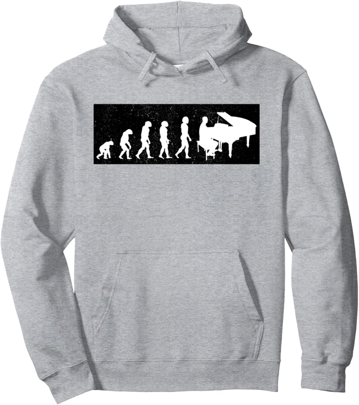 Evolution Klaviermusiker Musik Pullover Hoodie