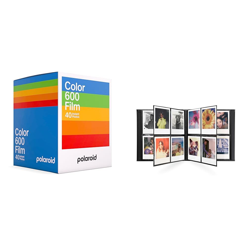Polaroid Color Film für 600 - x40 Film Pack - 6013 & Polaroid Fotoalbum - Gross - 6044