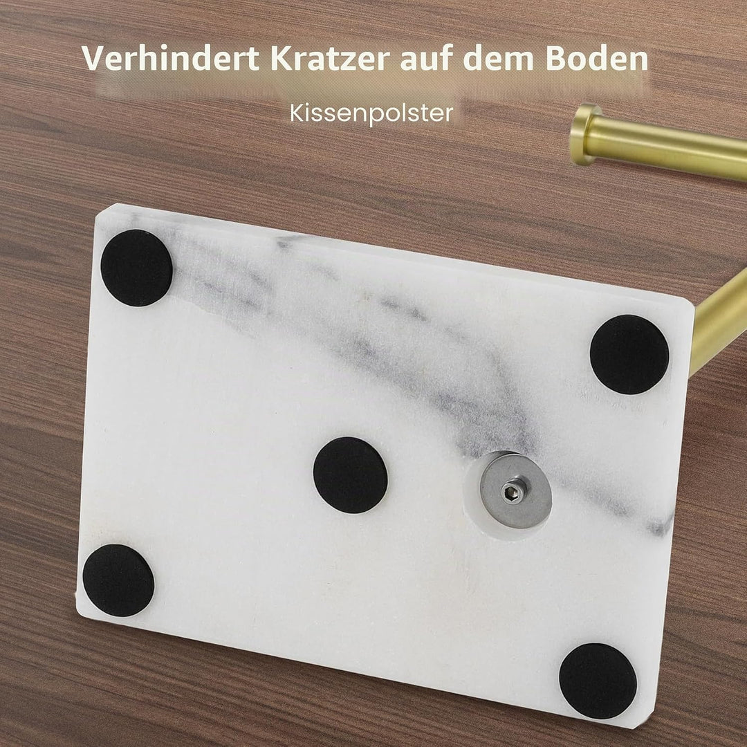 KES Toilettenpapierhalter Stehend Klopapierhalter Edelstahl Klorollenhalter mit Marmor Basis Toilett