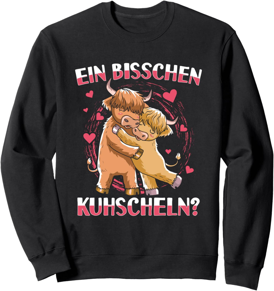 Schottisches Hochlandrind Highland Cattle Kuh Valentinstag Sweatshirt
