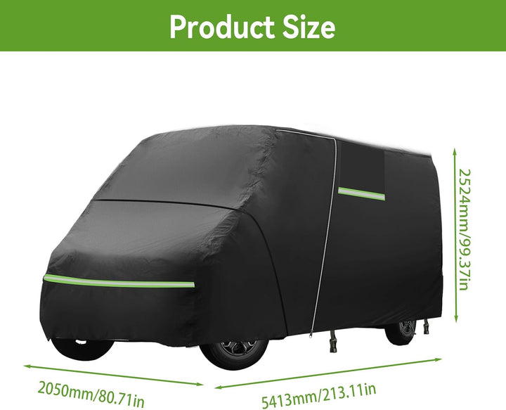 Vollgarage für FIAT Ducato 2006–2024, wasserdichte Wohnmobil-Abdeckung mit seitlichem Tür-Reissversc