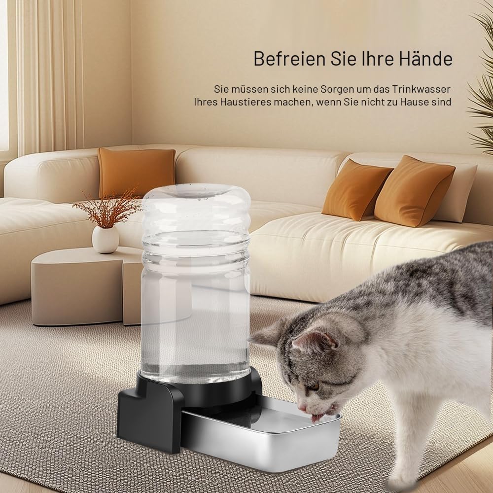 Marchul 8.6L Trinkbrunnen für Hunde und Katzen, Automatischer Trinkbrunnen mit Edelstahl-Wassernapf