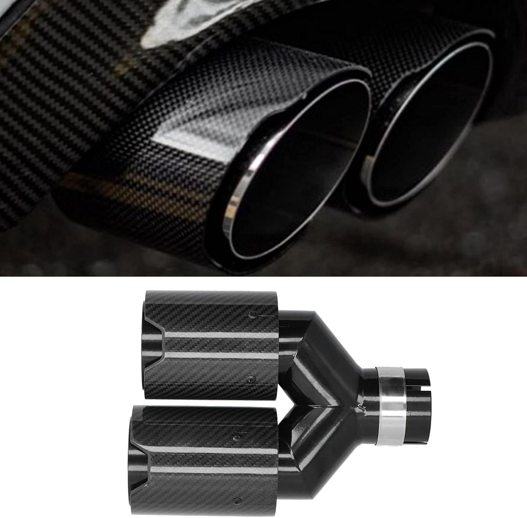 Exhaust Dual Tips 2.24-60 Mm Auto Endrohr,Carbon Car Dual Auspuff Endrohr M Performance Endrohr Univ