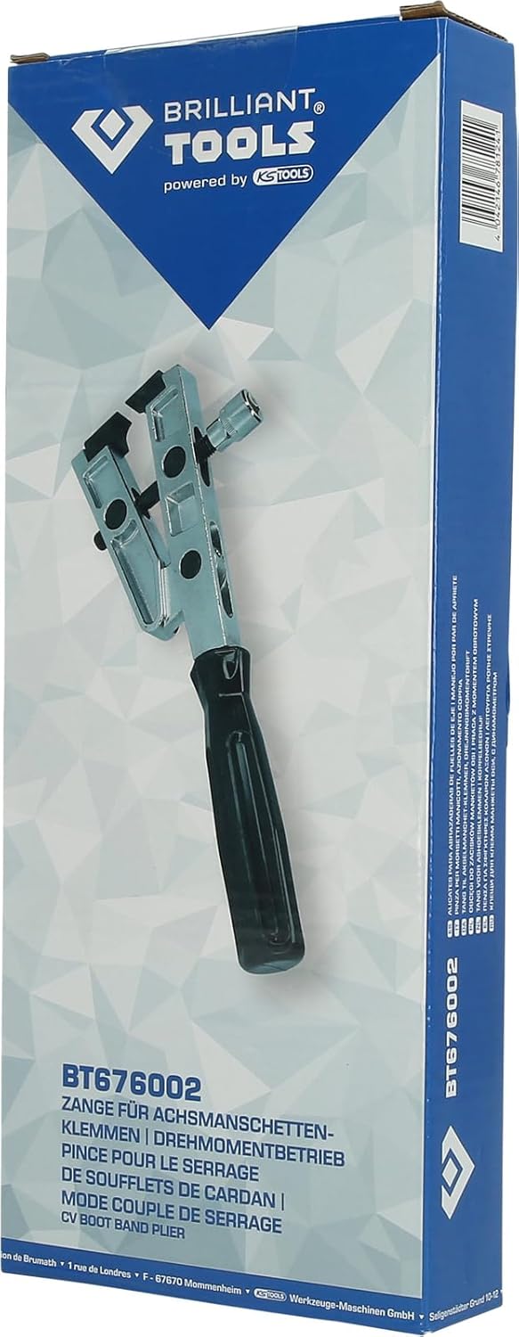 BRILLIANT TOOLS BT676002 Zange für Achsmanschetten-Klemmen | Dreh momentbetrieb [Powered by KS TOOLS