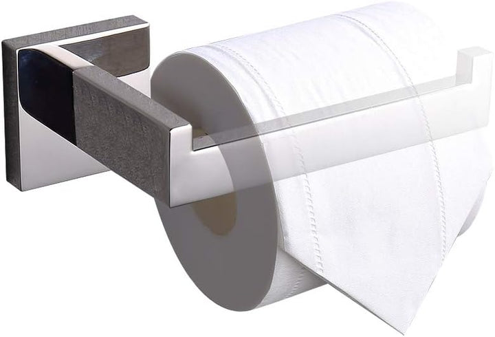 TASTOS Toilettenpapierhalter, mattschwarz, Toilettenpapierrollenhalter, Spender und Aufhänger, Wandm