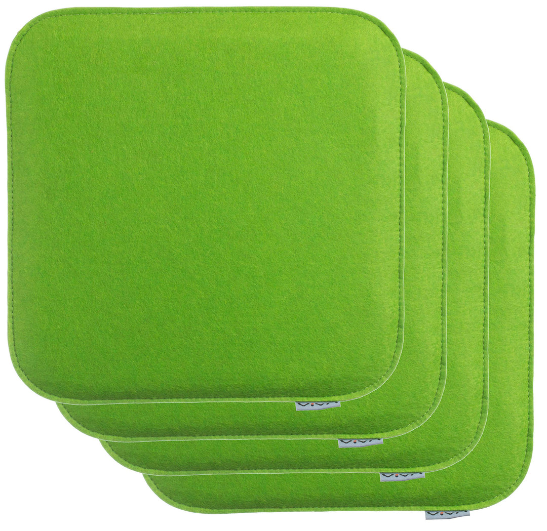 Brandsseller Sitzkissen Filz Eckig Stuhlkissen Sitzauflage Gepolstert - 35 x 35 x 2 cm - 4er Vorteil