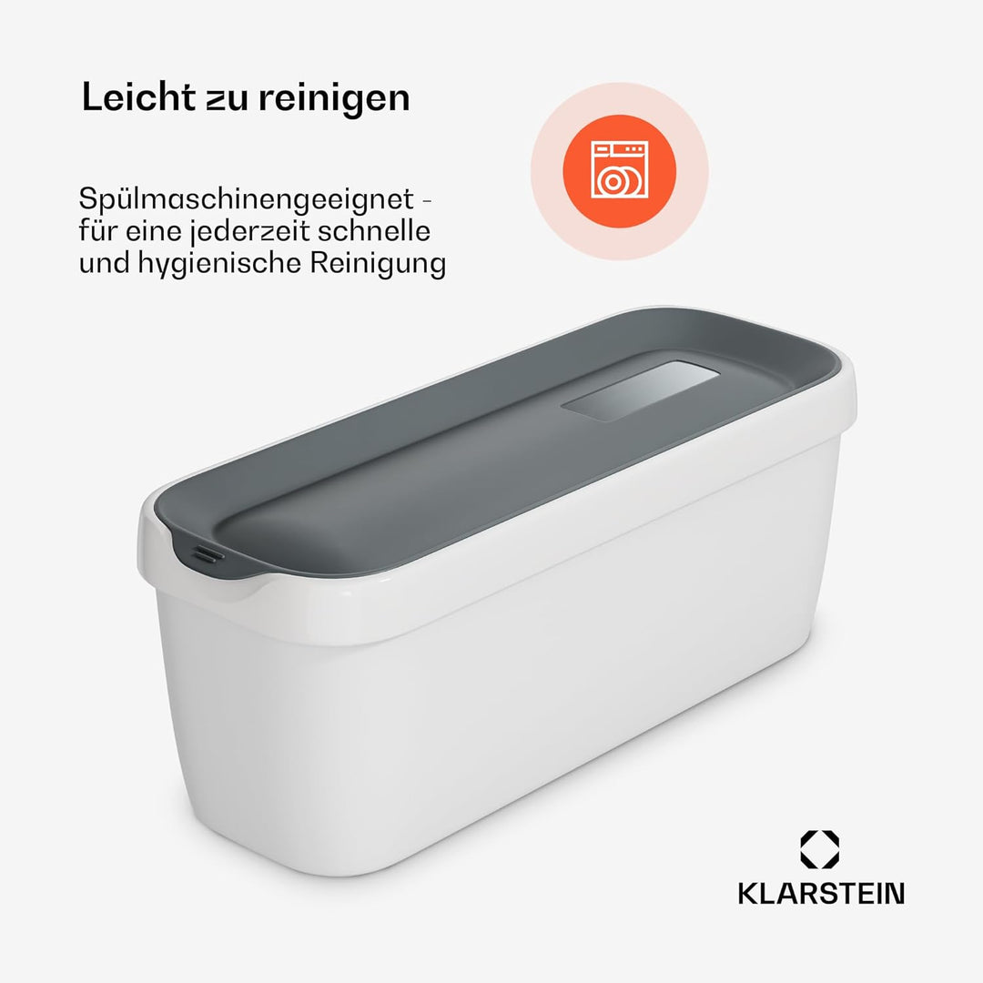 Klarstein Eisbehälter Für Speiseeis – 2x 1,5L, Mit Deckel, Spülmaschinenfest, Kunststoff, Für Selbst