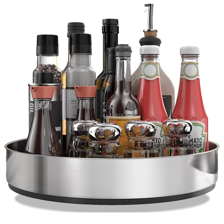 PIGPIGFLY Drehorganizer Küche,Drehscheibe Spice Rack Organizer Für Kabinett, 360 Grad Rotierender Vo