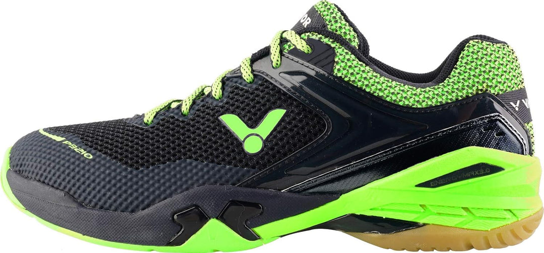 VICTOR Badmintonschuh/Squashschuh/Traininsschuh P9210 schwarz/grün 39.5 EU Black Green, 39.5 EU Blac