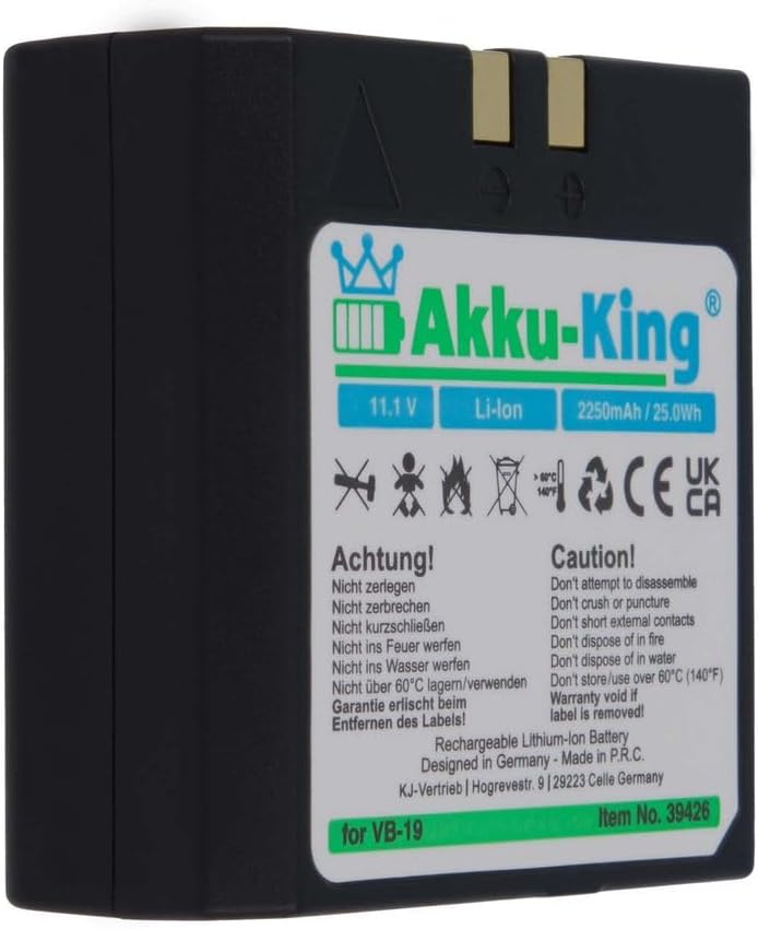 Akku kompatibel mit Godox VB18, VB19 - Li-Ion 2250mAh - für Ving 850 Flash, 860 Flash