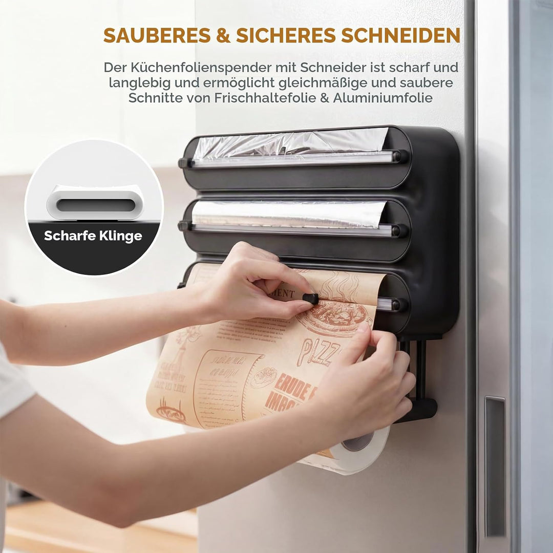 Küchenrollenhalter Wand,Frischhaltefolienspender und alufolie schublade,Alufolienspender und frischh