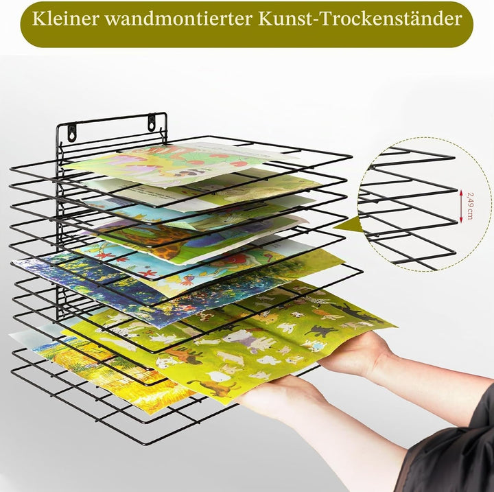 Kunst-Trockenständer für Klassenzimmer, Farbtrockengestell, kleines Kunsttrockengestell, Wandkunst-A