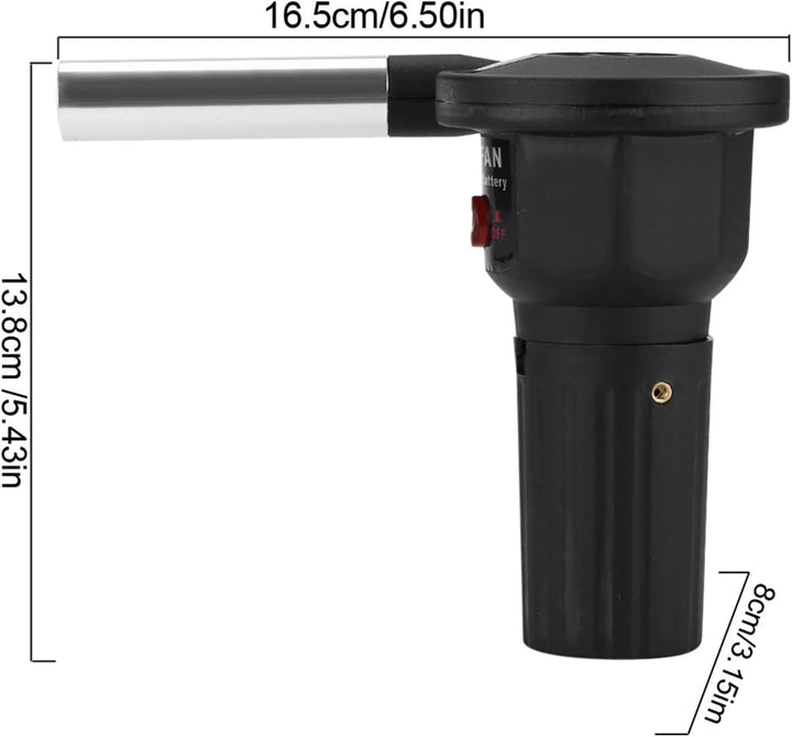 MAGT Grillgebläse, Tragbar BBQ Gebläse Batteriebetrieben Mini Grillventilator Air Blower für Outdoor