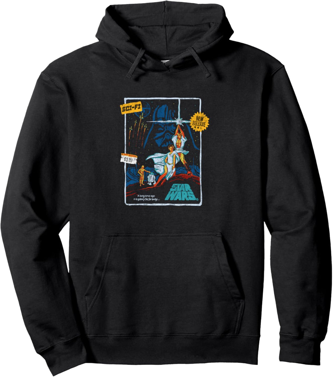 Star Wars Episode IV Luke Skywalker Vintage VHS Cover Pullover Hoodie