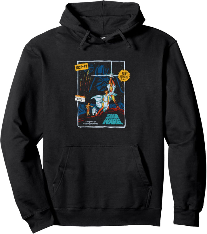 Star Wars Episode IV Luke Skywalker Vintage VHS Cover Pullover Hoodie