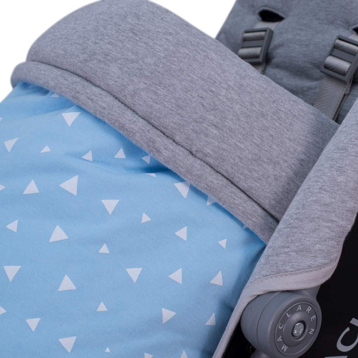 JYOKO KIDS Fusssack Kompatibel mit Maclaren Blue Sparkles BAUMWOLLE, Blue Sparkles BAUMWOLLE
