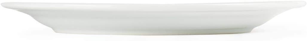 Olympia Whiteware Serviceteller mit breitem Rand, 250 mm, Porzellan, innovativ, 12 Stück
