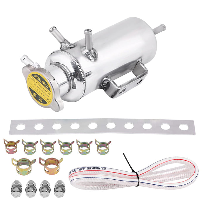 Ejoyous Ausgleichsbehälter Kühlmittel Kühlmitteltank, 350 ml Aluminium Auto SUV Überlauf Auffangbehä