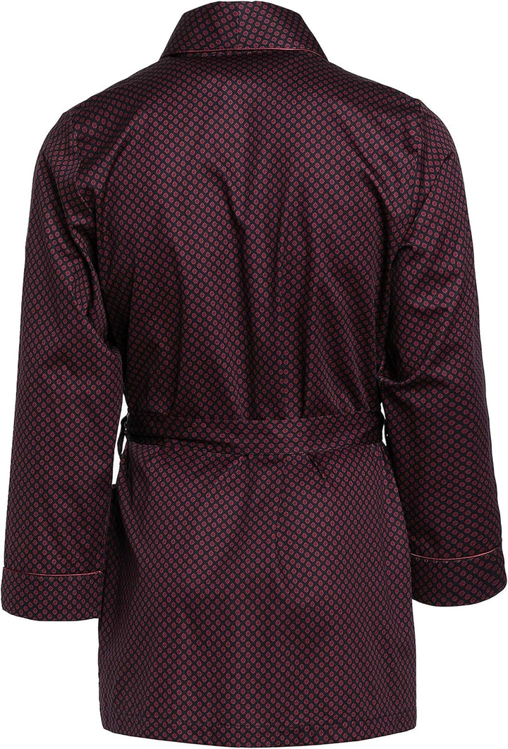 Herren Morgenmantel – kurz – Bademantel Revise RE-509 - Elegant - 100% Baumwolle XXL Dunkelblau mit