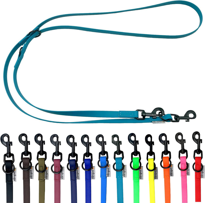 Biothane Hundeleine schwarzer Haken verstellbar für kleine Hunde/grosse Hunde 2m / 2,40m / 2,80m / 3