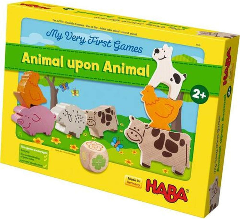 HABA 4778 - My Very First Games Upon Animal, EIN Stapelspiel ab 2 Jahren, englische Version (Made in