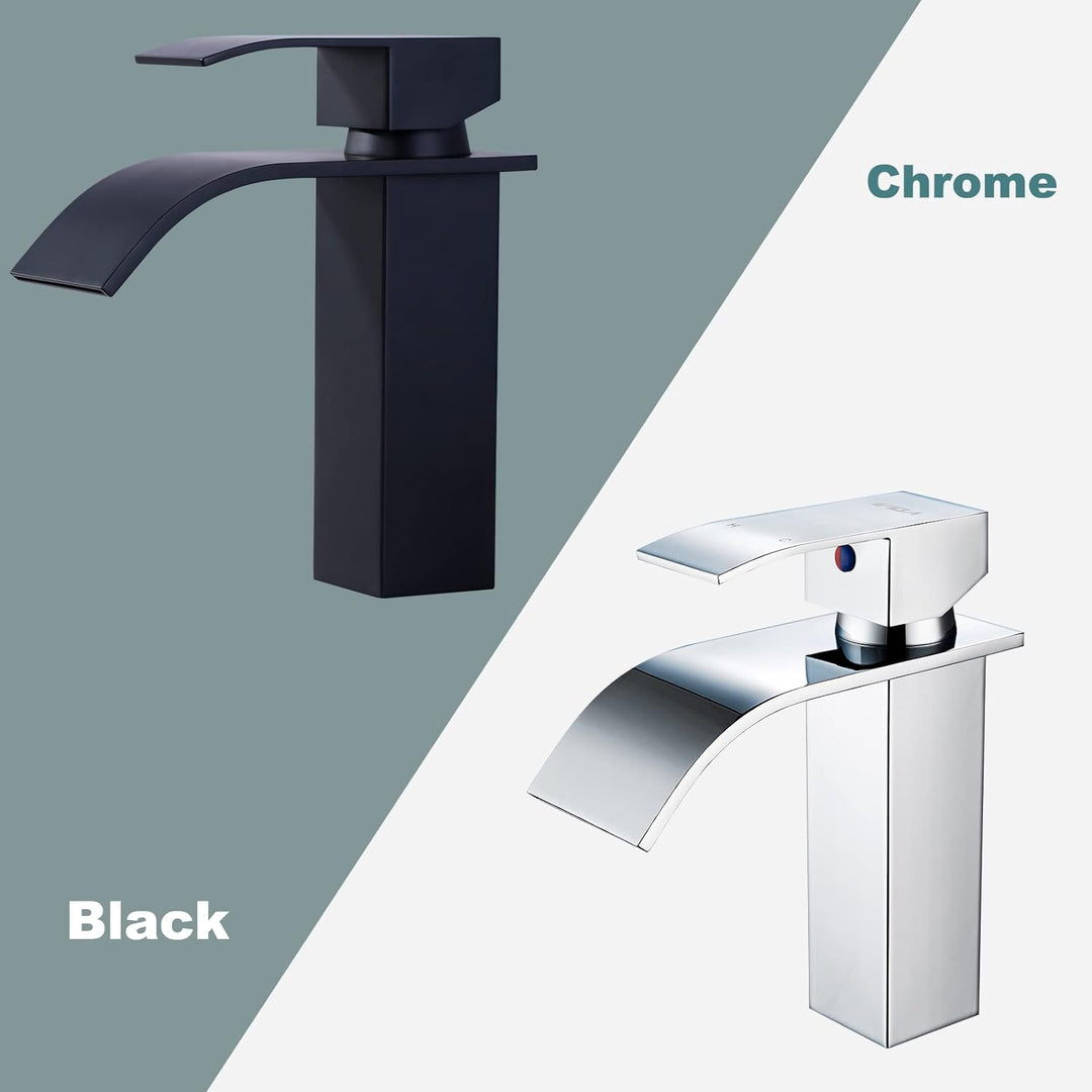 iVIGA Wasserhahn Bad, 175MM Waschtischarmatur wenig Lärm Einhandmischer Wasserfall Waschbeckenarmatu