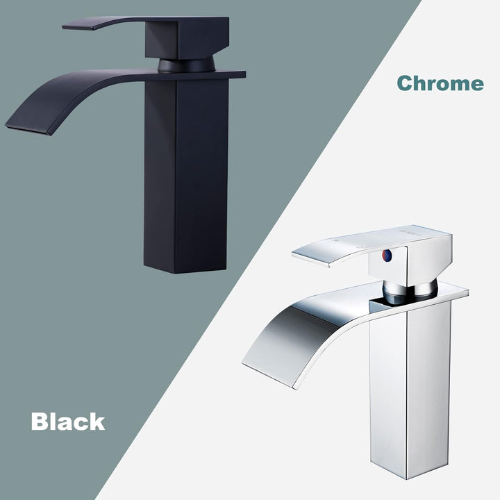 iVIGA Wasserhahn Bad, 175MM Waschtischarmatur wenig Lärm Einhandmischer Wasserfall Waschbeckenarmatu