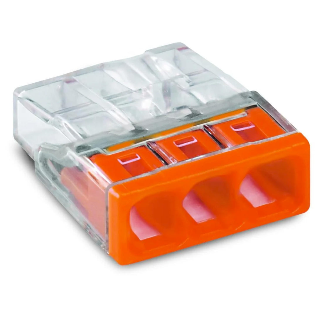 WAGO Verbindungsklemmen 2273-203 | 3 Leiter, bis 2,5 mm², 100 Stück, COMPACT Verbindungsklemme für e