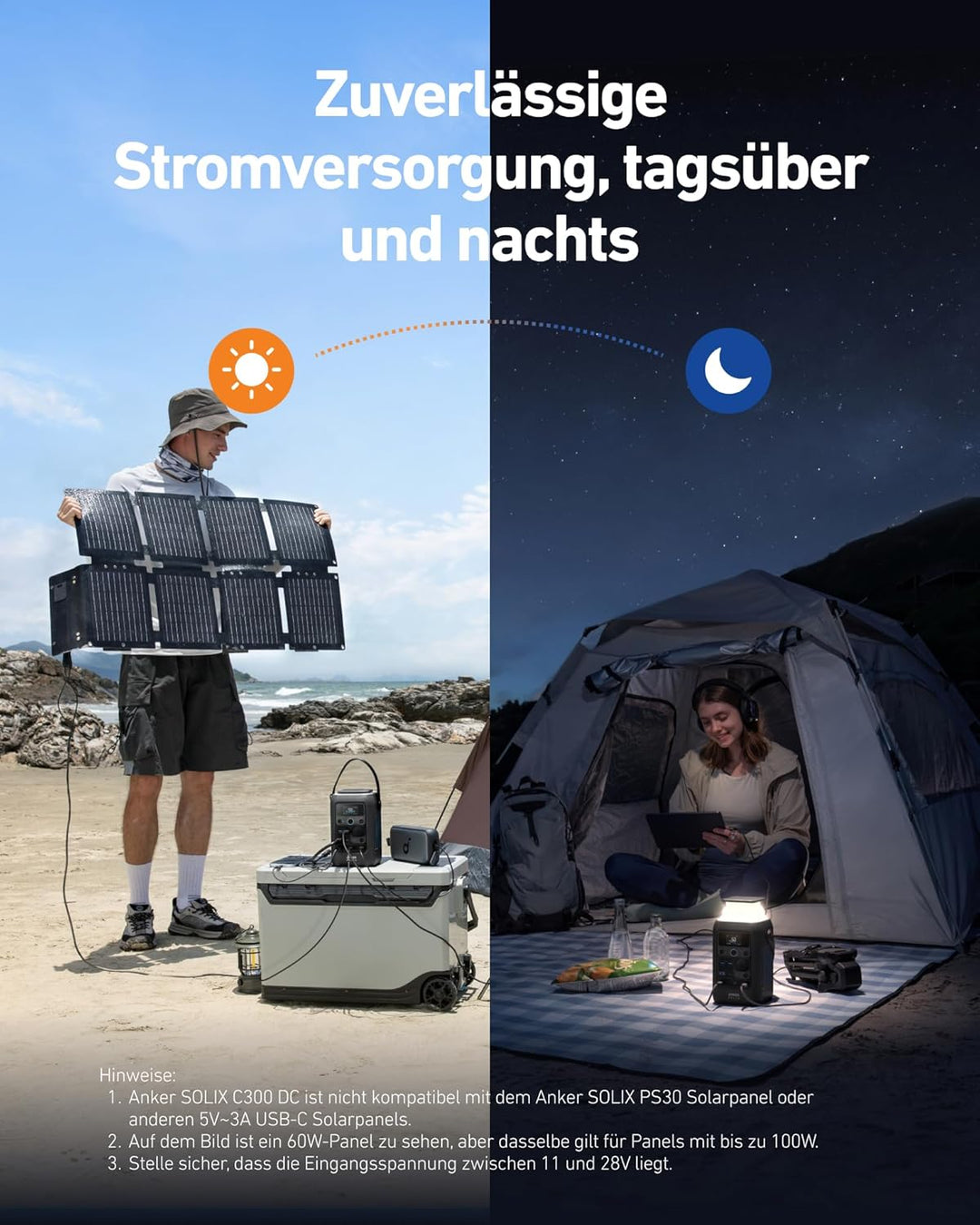 Anker SOLIX C300X DC Tragbare Powerstation, 288Wh LiFePO4-Akku, 300W Solargenerator, für Outdoor, Ca