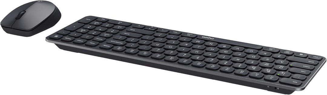 Rapoo 9310M kabelloses Tastatur-Maus Set Wireless Deskset 2400 DPI Sensor bis zu 12 Monate Batteriel