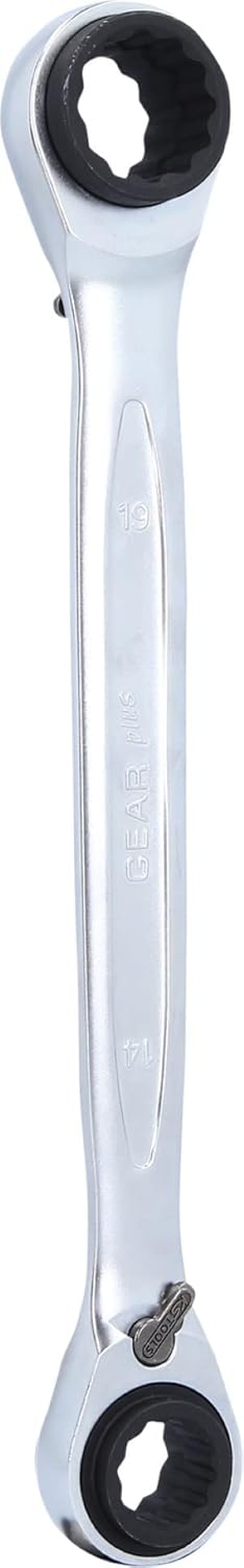 KS Tools 503.4657 4 in 1 GEARplus umschaltbar Doppel-Ratschenringschlüssel, 14x17x18x19mm, 14x17x18x