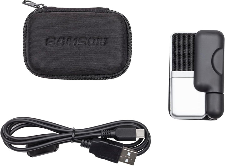 Samson Go Mic Clip-On USB Mikrofon f1/4r Laptop Computer silber