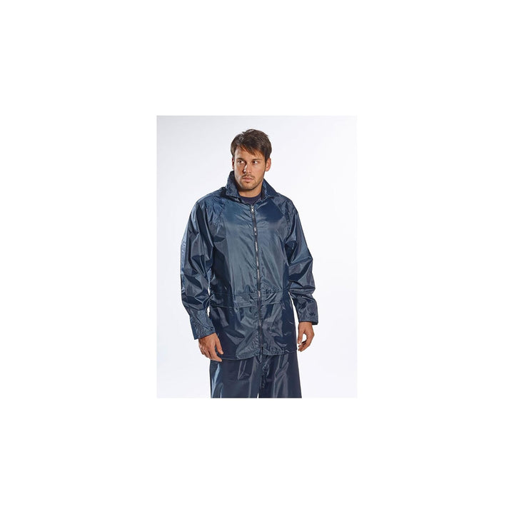 Portwest S440 Herren Leichte Wasserdichte Klassische Regenjacke Marineblau, 5XL 5XL Einfarbig, 5XL E