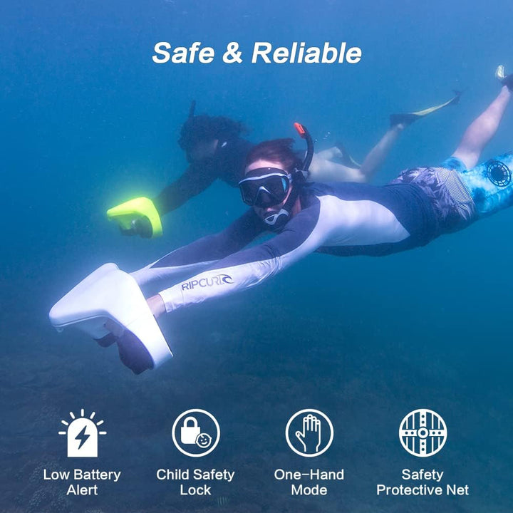 Asiwo Unterwasserscooter Tauchscooter mit Action Kamera Halterung, Seascooter mit Doppelmotor für Ta