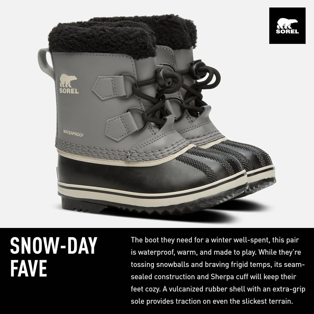 Sorel Unisex-Kinder-Winterstiefel, YOOT PAC TP, Quarry Black Toddler Collection 2023