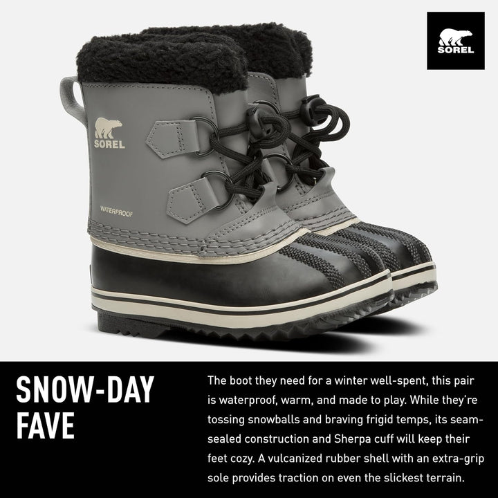 Sorel Unisex-Kinder-Winterstiefel, YOOT PAC TP, Quarry Black Toddler Collection 2023