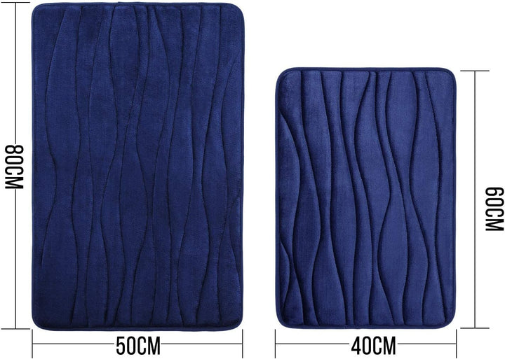 Homaxy Badematten Set 2 teilig Memory Foam Saugfähige Badteppich Set rutschfeste Waschbar Badvorlege